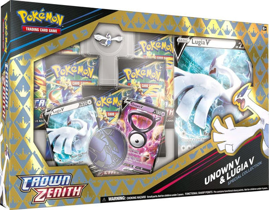 FolksVibes Unown V & Lugia V Pokémon Crown Zenith Special Collection Box – Official Pokémon TCG Product