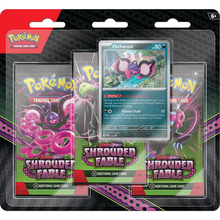 FolksVibes Pokémon Scarlet & Violet Shrouded Fable 3-Pack Blister Pack - 12 Pack Box – Official Pokémon TCG Product