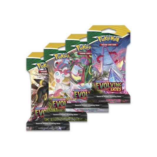 FolksVibes Pokémon Sword & Shield Evolving Skies Sleeved Booster Pack – Authentic Japanese Pokémon Cards