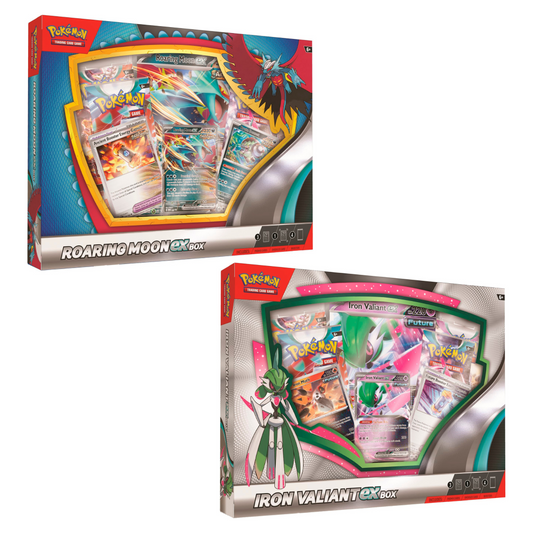 FolksVibes Pokémon Roaring Moon/Iron Valiant EX 6 Box Case – Official Pokémon TCG Product