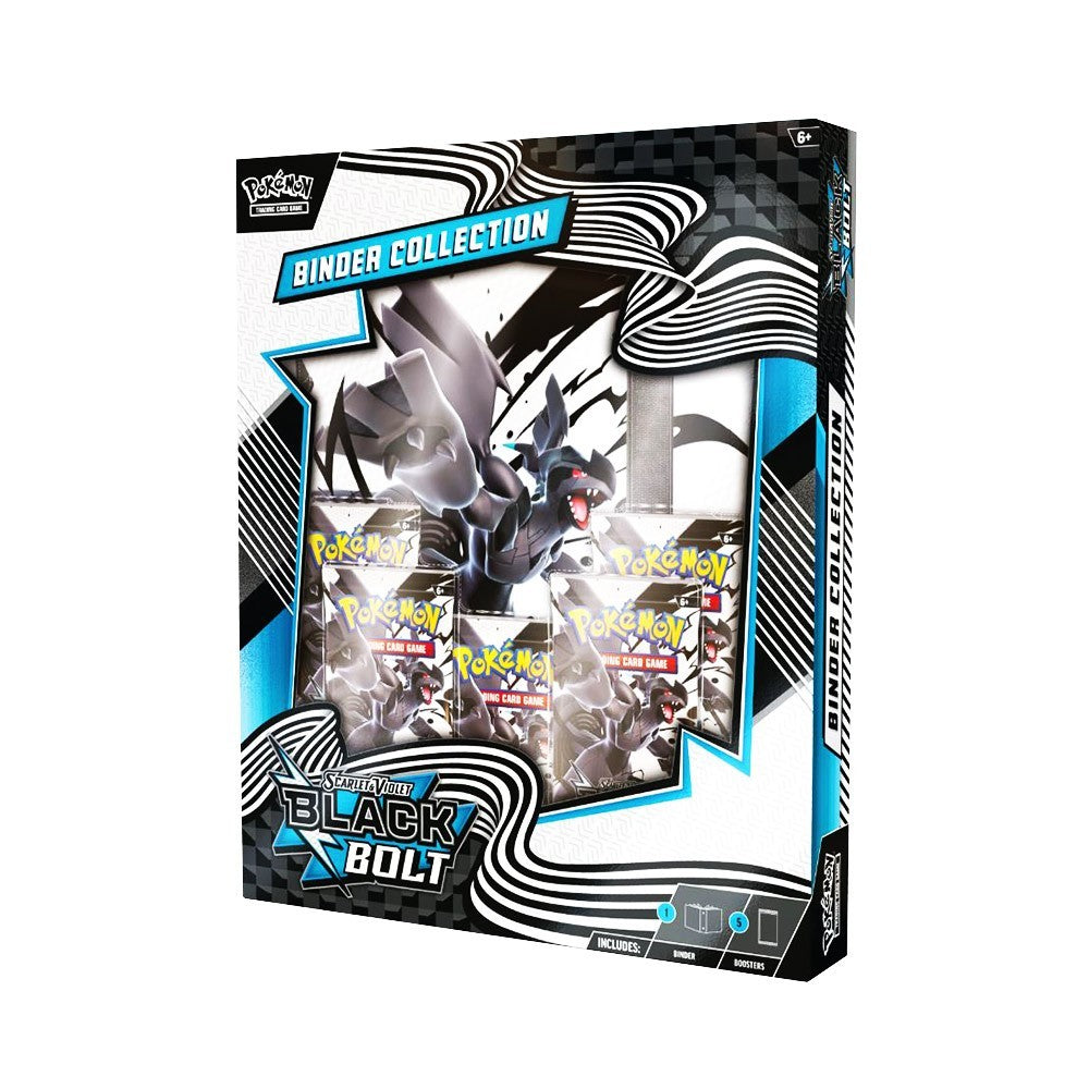 FolksVibes Pokémon Scarlet & Violet: Black Bolt Binder Collection Box – Official Pokémon TCG Product