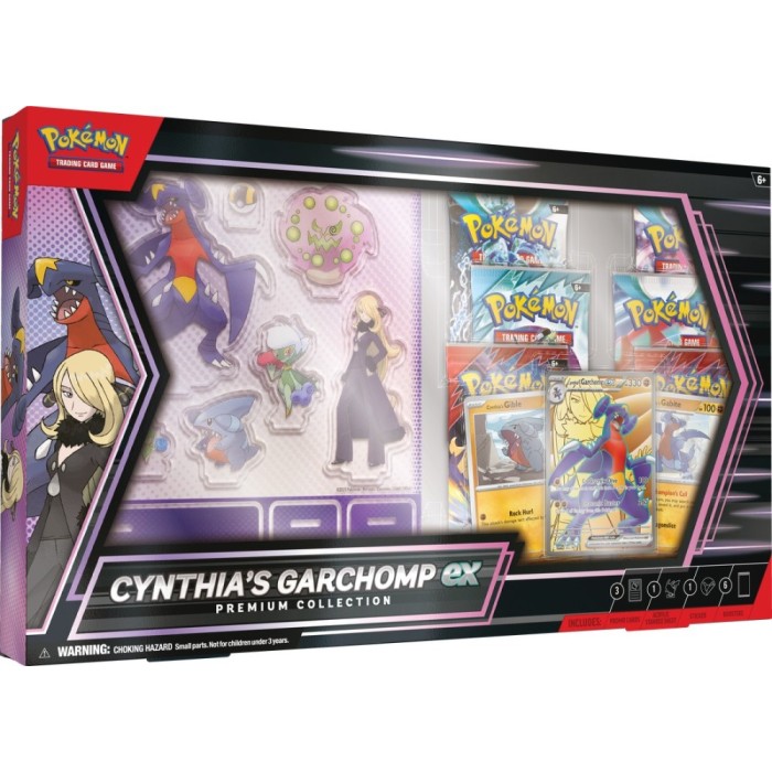 FolksVibes Pokémon Cynthia's Garchomp EX Premium Collection Box – Official Pokémon TCG Product