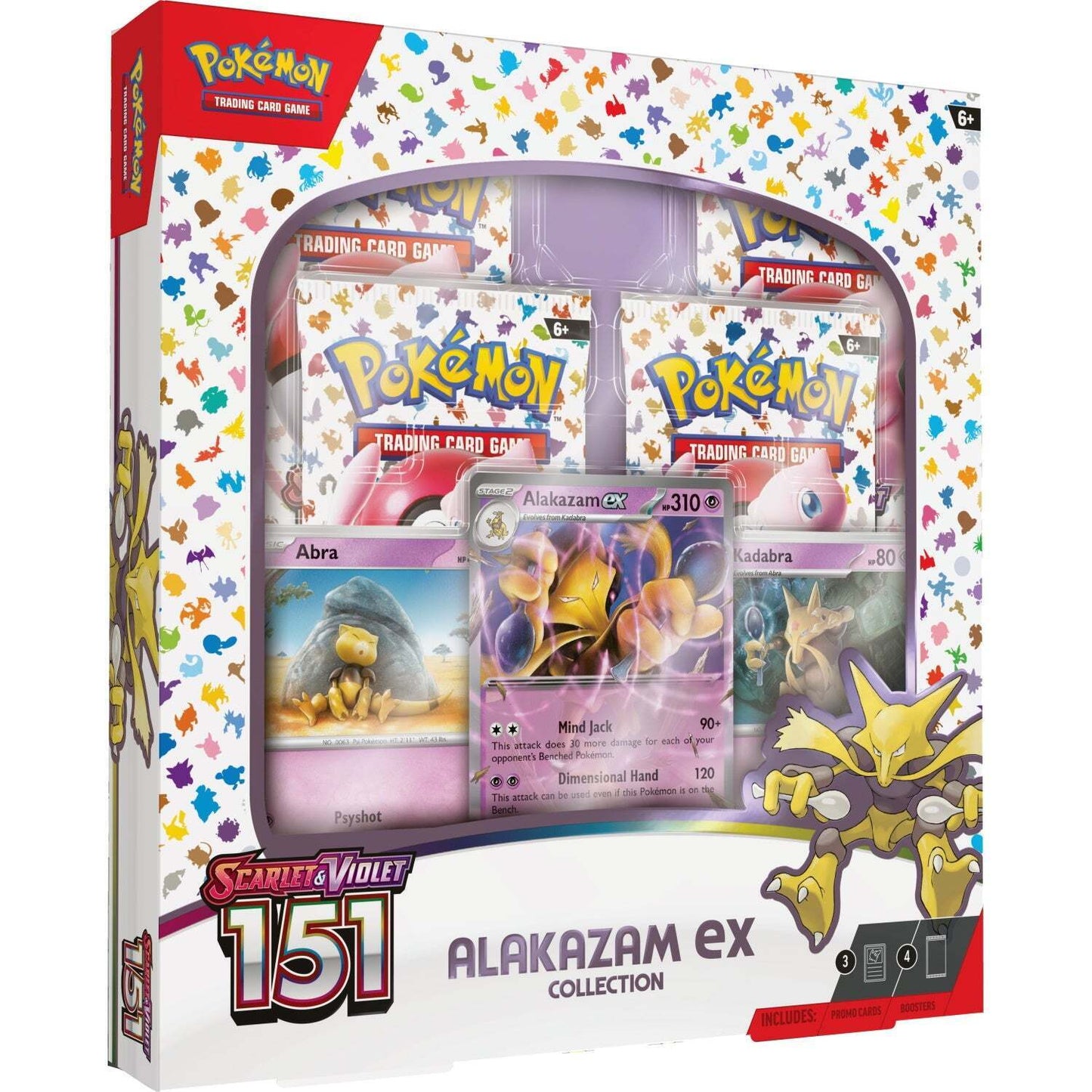 FolksVibes Pokémon TCG Scarlet & Violet 151 - Alakazam ex Collection Box – Official Pokémon TCG Product