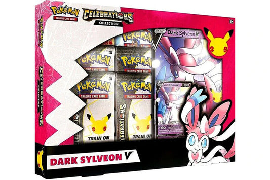 FolksVibes Pokémon TCG Celebrations Dark Sylveon V Collection Box – Official Pokémon TCG Product