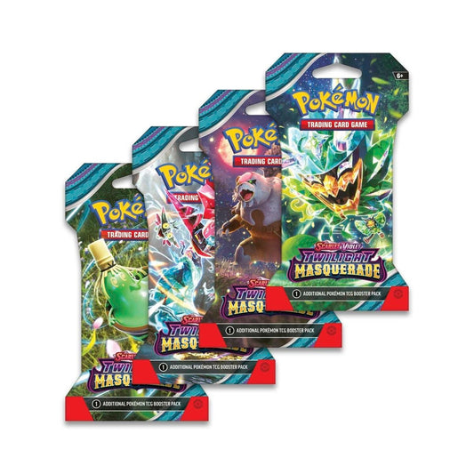 FolksVibes Pokémon TCG Twilight Masquerade Sleeved - Booster Packs SET OF 4 – Authentic Japanese Pokémon Cards